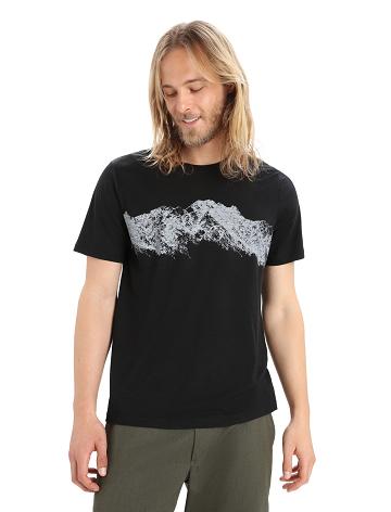 T Shirts Icebreaker Merino Tech Lite II Corta Sleeve Remarkable Range Homme Noir | FR 1208RVDW